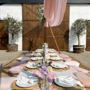 Babyshower decoratie huren Roze